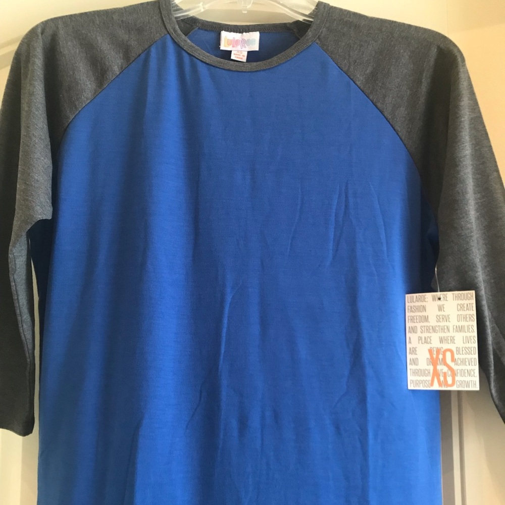 Royal blue and gray LuLaRoe Randy, NWT